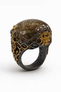 Кольцо Кварц "аквариум"